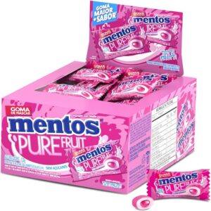 Chiclete Mentos Monopeça Pure Fruit Tutti-Frutti Com 60 Peças - Oferta na Shopee