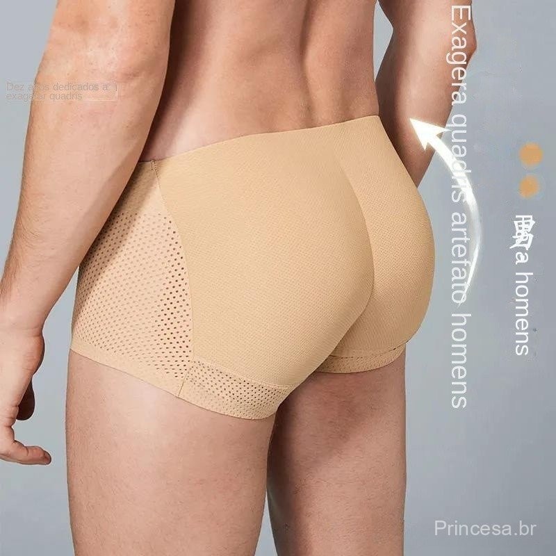 Roupa Íntima Masculina Falsa Bumbum Levanta Calças Boxer Nádegas Esponja Almofada Roupa Íntima Masculina Falsa Bumbum Levanta Calças Boxer Nádegas Esponja Almofada