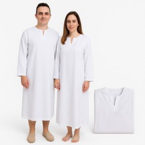 Bata Beca de batismo seca rápido para cerimônia religiosa evangélica - Oferta na Shopee