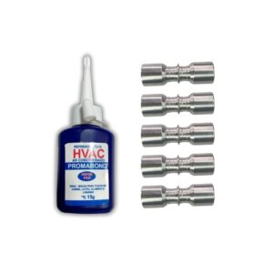Kit Com 5 União Lokring 5/16 + 1 Cola Hvac Para Juntas - Oferta na Shopee