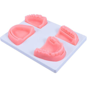 Simulador sutura para treinamento de oral e dental com 4 pecas de silicone e 1 base plastico - Oferta na Shopee