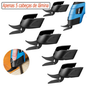 5 Peças Tesoura Elétrica Sem Fio Cabeça De Lâmina De Corte De Tecido Profissional Para Papelão - Oferta na Shopee