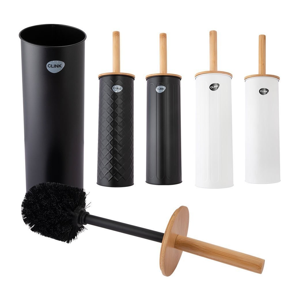 Escova De Vaso Sanitário Cabo E Tampa Bambu OucBranco Ou Preto 9.7 x 9.7 x 38CM Com Suporte Escova De Vaso Sanitário Cabo E Tampa Bambu OucBranco Ou Preto 9.7 x 9.7 x 38CM Com Suporte