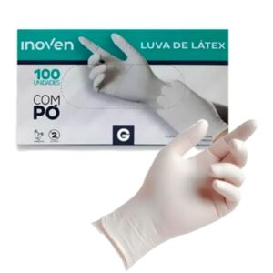 Luva de Látex Procedimento Com Pó Tamanho G 100 Unidades Inoven - Oferta na Shopee