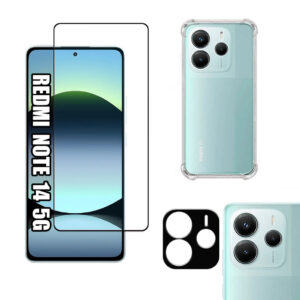 KIT Para Xiaomi Redmi Note 14 5G - Película de Vidro 3D - Capa - Câmera - Oferta na Shopee