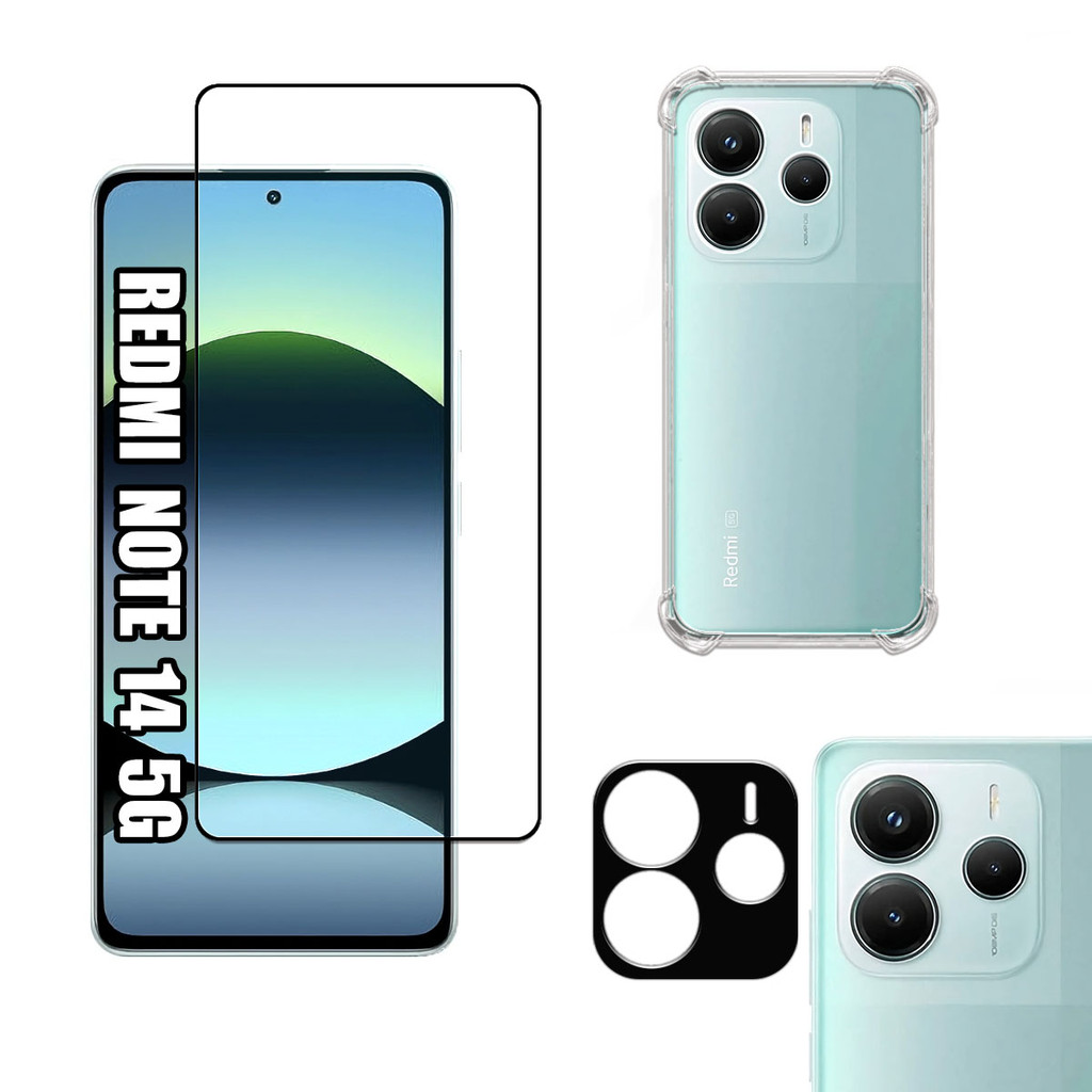 KIT Para Xiaomi Redmi Note 14 5G - Película de Vidro 3D - Capa - Câmera KIT Para Xiaomi Redmi Note 14 5G - Película de Vidro 3D - Capa - Câmera - Oferta na Shopee