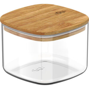 Pote Hermético Tampa de Bambu 450ml Litro Armazena Alimentos Ou - Oferta na Shopee