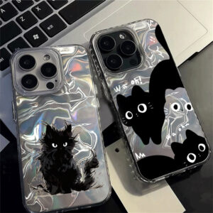 Capa Para POCO X7 Pro X6 X5 F6 F5 F3 X4 M6 M4 X3 C75 C65 C71 C40 M5S Mi11 Lite Graffiti Gato Preto Ondas De Água Ondulaç - Oferta na Shopee
