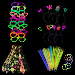Kit Balada Festa Neon 130 peças 100 Pulseira