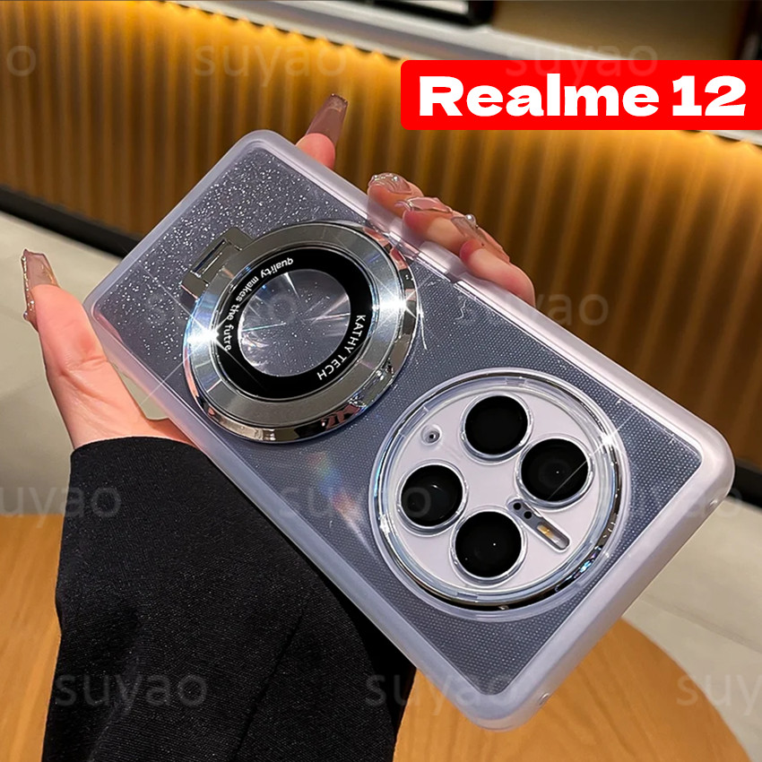 Para Realme 13 13 + 13Pro + 12 11 X Pro Plus + 12X Capa De Telefone Suporte Magnético Invólucro Fino Ultra Claro Realme1 Para Realme 13 13 + 13Pro + 12 11 X Pro Plus + 12X Capa De Telefone Suporte Magnético Invólucro Fino Ultra Claro Realme1