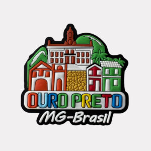 Ímã Ouro Preto MG Casinhas - Imã de Geladeira Emborrachado - Oferta na Shopee
