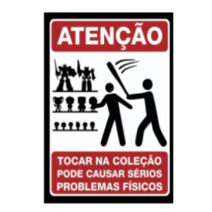 Placa Quadro decorativo 20x30 ATENÇÂO proibido tocar na coleção - Oferta na Shopee
