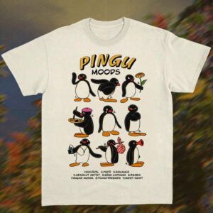 [Camiseta Premium em Algodão Puro]SISI Camiseta Pingu moods Feminina Casual Basica T-shirt feminina cropped verão - Oferta na Shopee