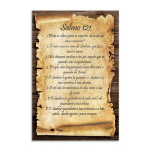 Quadro Decorativo Salmo 121 Quadro Religioso Cristão Para Parede Sala Quarto Evangélico - Oferta na Shopee