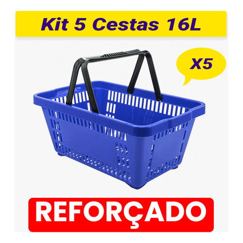5 Cestas De Compras Supermercado Cestinha Plástica P/ Mercado Lojas Conveniência Petshop Multiuso 5 Cestas De Compras Supermercado Cestinha Plástica P/ Mercado Lojas Conveniência Petshop Multiuso - Oferta na Shopee
