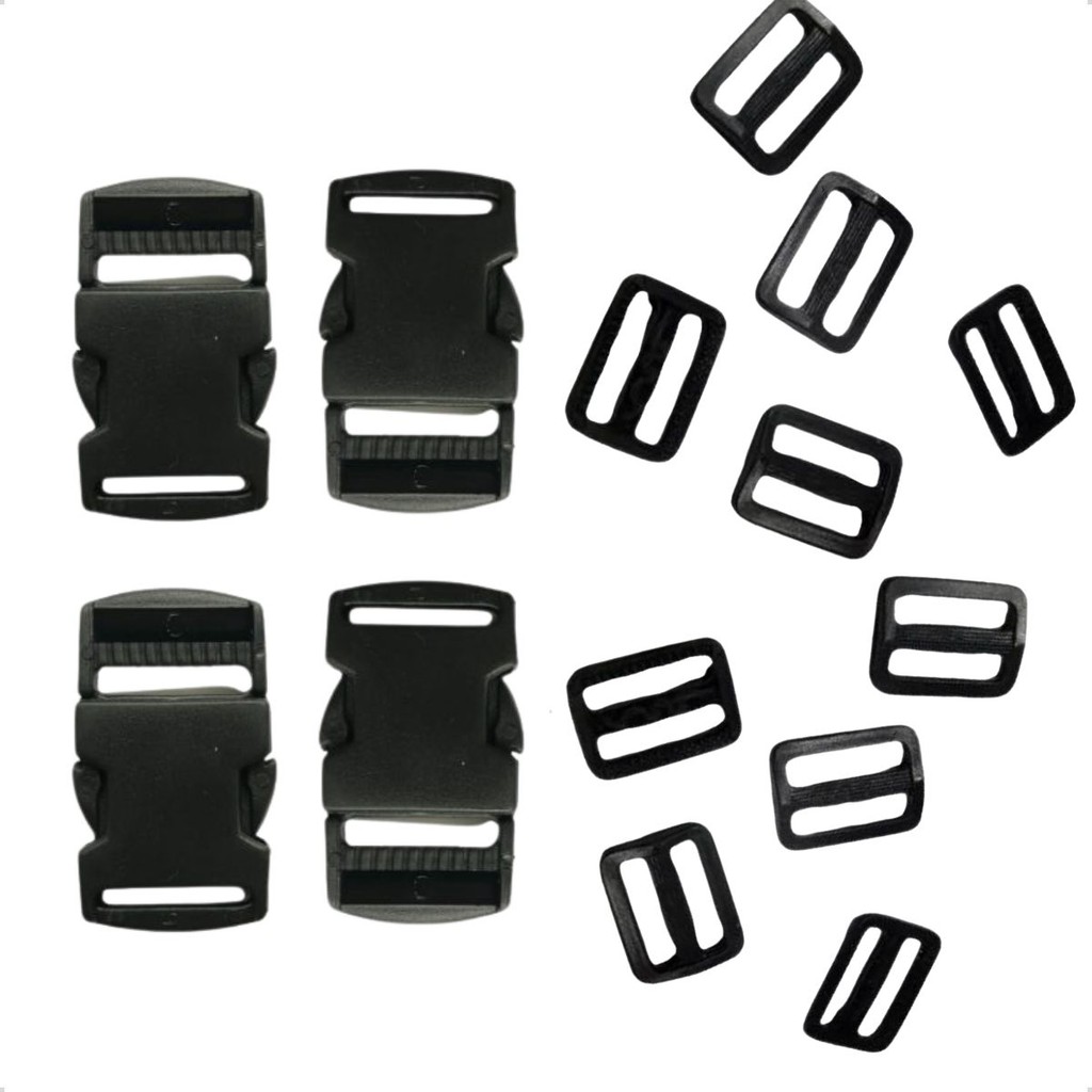 Kit 4 Fivelas Engate Rápido 30mm + 8 Reguladores Mochilas Kit 4 Fivelas Engate Rápido 30mm + 8 Reguladores Mochilas - Oferta na Shopee
