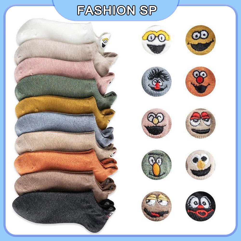 10 Pares De Meias De Barco De Algodão Puro Desenhos Animados Sorrindo Meias Femininas Engraçadas 10 Pares De Meias De Barco De Algodão Puro Desenhos Animados Sorrindo Meias Femininas Engraçadas - Oferta na Shopee