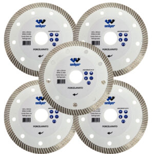 Kit 5 Disco Diamantado Turbo 110mm Ultra Fino para Vidros - Oferta na Shopee