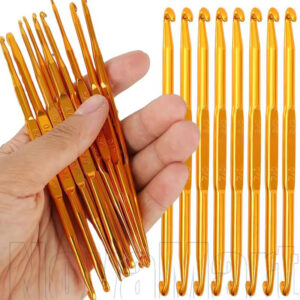 Crochê Artesanal De Ponta Dupla-Ferramentas De Tricô Para Roupas-Agulhas Artesanais De Metal De Suéter-Liga De Alumínio - Oferta na Shopee