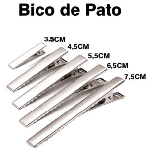 Garra Bico De Pato Presilha Jacare Grampo 10/30 Unidades De  7.5CM / 7.0 CM/ 6.5CM / 5.5CM / 4.5CM / 3.5CM/ 3.0CM - Oferta na Shopee