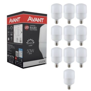 Kit 10 Lâmpadas Led Bulbo Alta Potência Branco Frio 6500k e27 20w 30w 40w 50w Avant Original - Oferta na Shopee