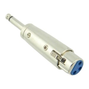 Conector Plug Adaptador Xlr Cannon Fêmea Para P10 Macho Mono - Oferta na Shopee