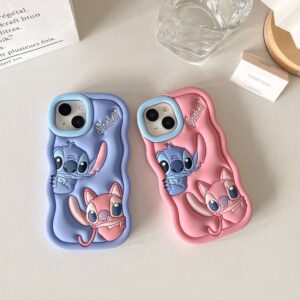 Stitch Apple iPhone Silicone Capa de telefone com tudo incluído Business Simples 11/12/13/14/15/PRO/max F8JB - Oferta na Shopee