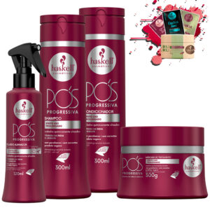 Kit Haskell Pos Progressiva Sh Cond Mascara 300 + Fluido - Oferta na Shopee