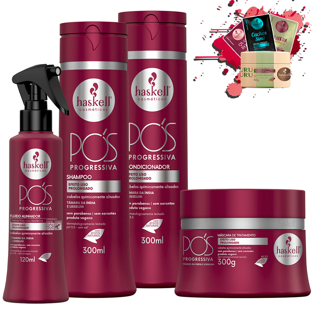 Kit Haskell Pos Progressiva Sh Cond Mascara 300 + Fluido Kit Haskell Pos Progressiva Sh Cond Mascara 300 + Fluido