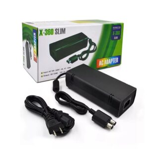 Fonte Para Xbox 360 Slim 2 Pinos Bivolt Cabo De Energia Biv - Oferta na Shopee