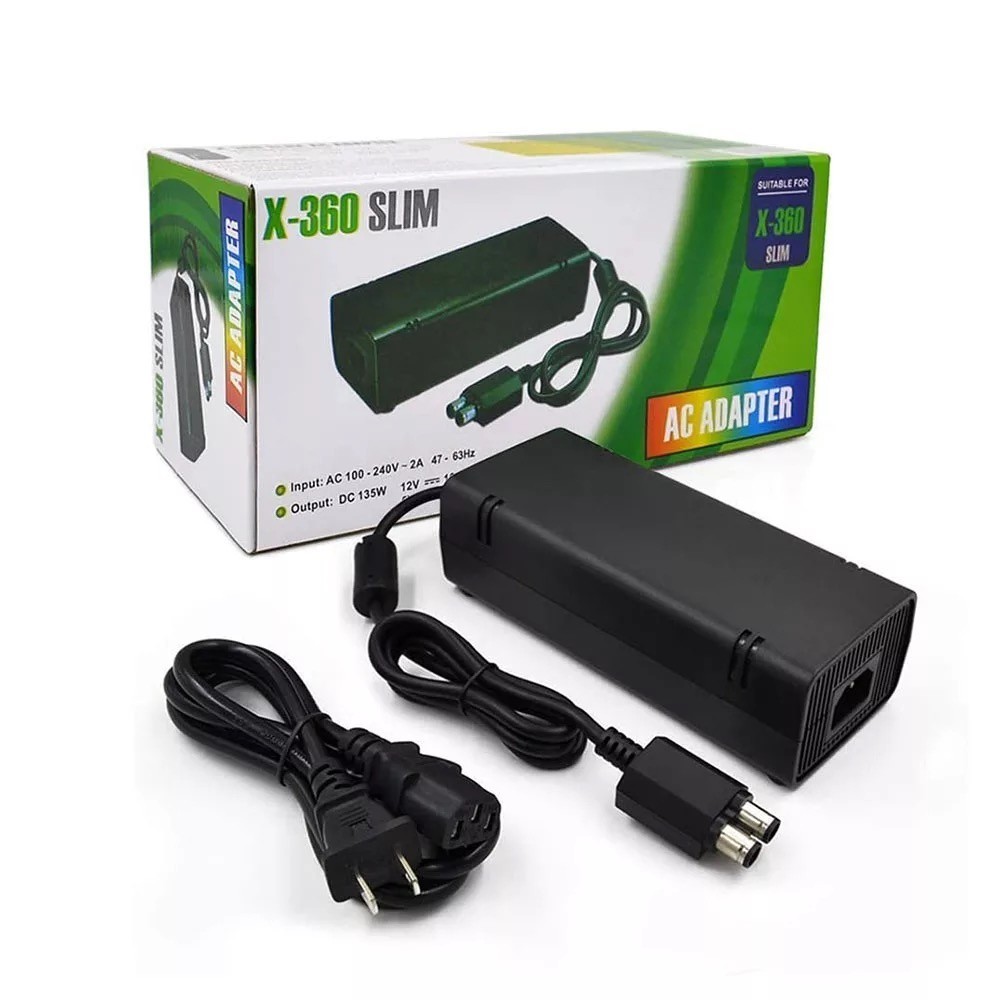Fonte Para Xbox 360 Slim 2 Pinos Bivolt Cabo De Energia Biv Fonte Para Xbox 360 Slim 2 Pinos Bivolt Cabo De Energia Biv - Oferta na Shopee