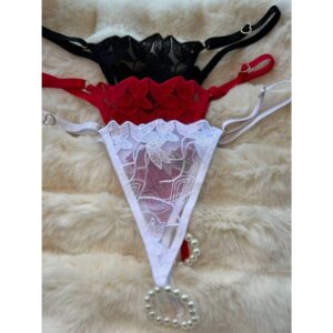 Calcinha Tailandesa pérola lingerie tule bordado - Oferta na Shopee