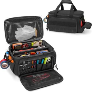 Bolsa de Ferramentas Profissional Anti-Riscos 14" para Eletricista com Divisórias e Fundo Reforçado - Oferta na Shopee