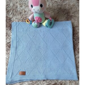 Manta Bebê De Tricô Cobertor Saida Maternidade Coração - Oferta na Shopee