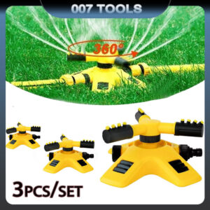 3 Peças 360 ° Cabeça De Aspersão Rotativa Automática Para Irrigação De Berçário Aspersor Tandem De Três Pinos - Oferta na Shopee