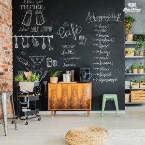 Papel de Parede Preto Lousa Apagável 100x60cm - Oferta na Shopee