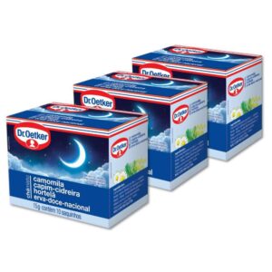 3 Caixas Chá Dr Oetker Camomila Cidreira Hortelã Erva-Doce - Oferta na Shopee