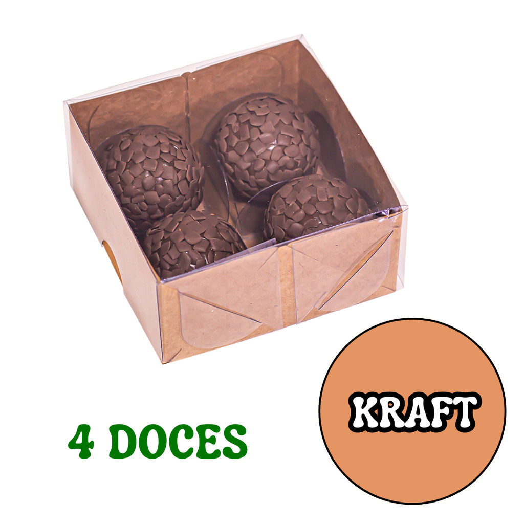 Kit 10~50 Caixas Basic Kraft Para 4 Doces C4658 Com Tampa De Acetato Brigadeiro Trufa Bombom Ideia Kit 10~50 Caixas Basic Kraft Para 4 Doces C4658 Com Tampa De Acetato Brigadeiro Trufa Bombom Ideia - Oferta na Shopee