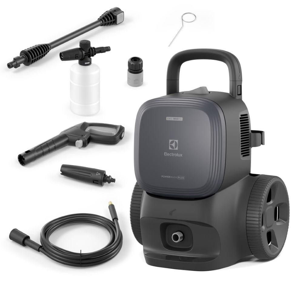 Lavadora de Alta Pressão Electrolux 1850PSI 1500W PowerWash c/ Canhão de Espuma (EWS1850P) Lavadora de Alta Pressão Electrolux 1850PSI 1500W PowerWash c/ Canhão de Espuma (EWS1850P)
