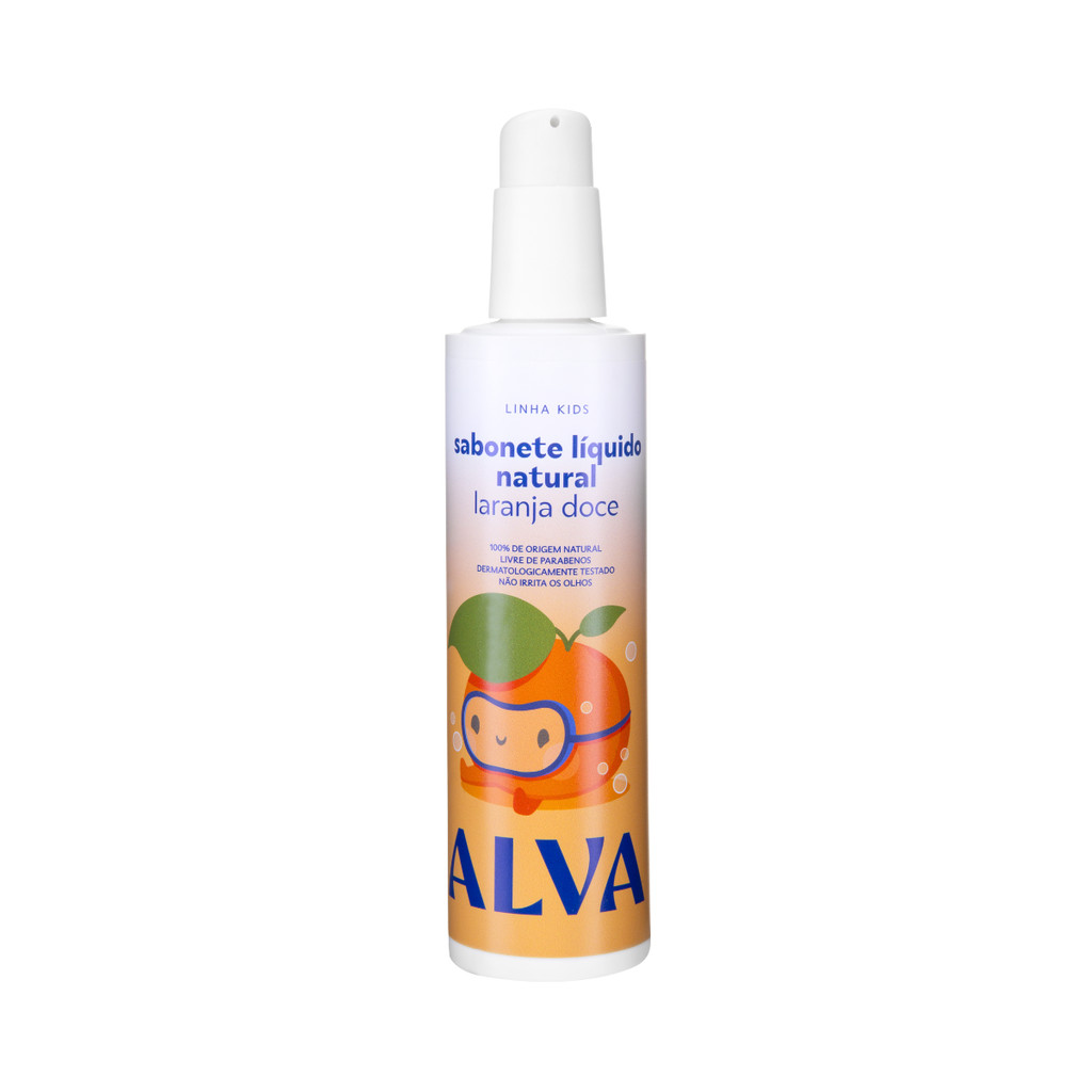 Sabonete Líquido Infantil Laranja Doce e Baunilha 250ml Alva Sabonete Líquido Infantil Laranja Doce e Baunilha 250ml Alva