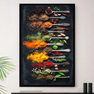 Quadro Cozinha Colher Com Temperos Decorativo - Oferta na Shopee