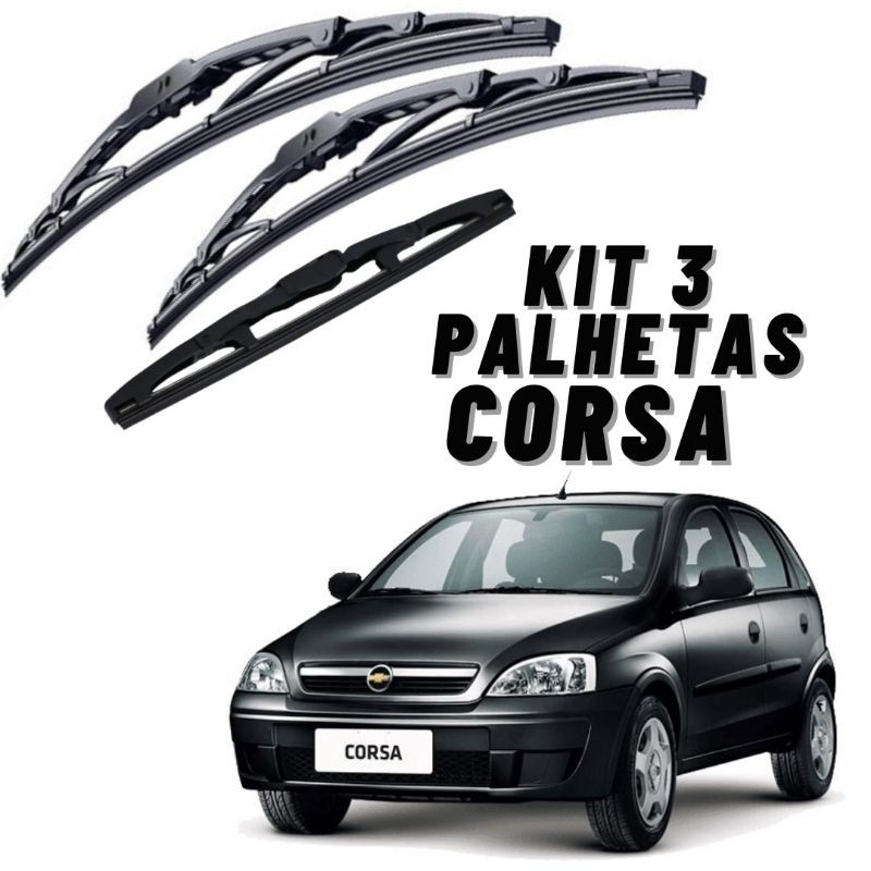 Kit 3 Palhetas de Ferro Parabrisa Original Corsa (2002 até 2012) Dianteira + Traseira Kit 3 Palhetas de Ferro Parabrisa Original Corsa (2002 até 2012) Dianteira + Traseira - Oferta na Shopee