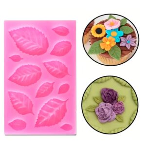 Molde De Silicone Folhas Para Confeitaria Decoração Biscuit Bolo Pasta Americana Resina Artesanato - Oferta na Shopee