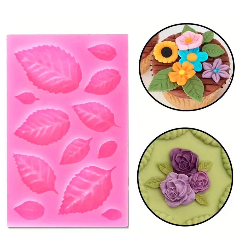 Molde De Silicone Folhas Para Confeitaria Decoração Biscuit Bolo Pasta Americana Resina Artesanato Molde De Silicone Folhas Para Confeitaria Decoração Biscuit Bolo Pasta Americana Resina Artesanato - Oferta na Shopee