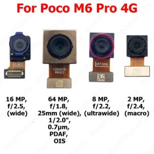Câmera Para Xiaomi Poco M6 Pro 4G PocoM6 M6Pro Traseira Voltada A Frente Frontal Selfie Módulo De Peças Do Telefone Móve - Oferta na Shopee