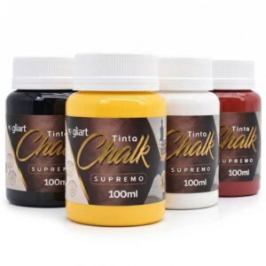 Kit 2 Cores Tinta Chalk Supremo Gliart 100ml - Alta cobertura para arte e artesanato. - Oferta na Shopee