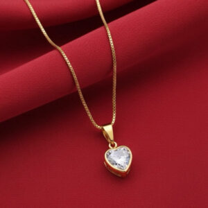 Colar Feminino Ponto de Luz Coração Zircônia Banhado Ouro 18k - Oferta na Shopee