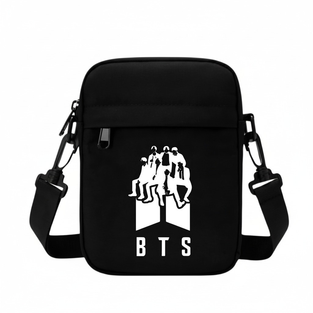 Bolsa Banda BTS Grupo K-POP Transversal Shoulder Bag Tiracolo Dorama Pochete Unisex Bolsa Banda BTS Grupo K-POP Transversal Shoulder Bag Tiracolo Dorama Pochete Unisex - Oferta na Shopee