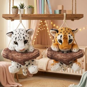 Pelúcia Realista Baby Leopardo 25cm Pendurável Infantil Decoração Quarto Bebe Safari Magico - Oferta na Shopee