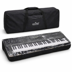 Kit Bag Teclado 61 Teclas Nylon + Capa Transparente Bolso Frontal Alças Reforçadas - Oferta na Shopee